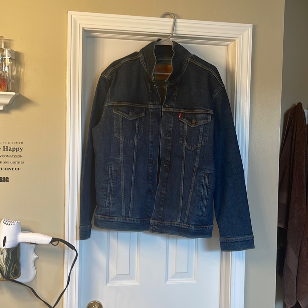 Navy blue denim jacket